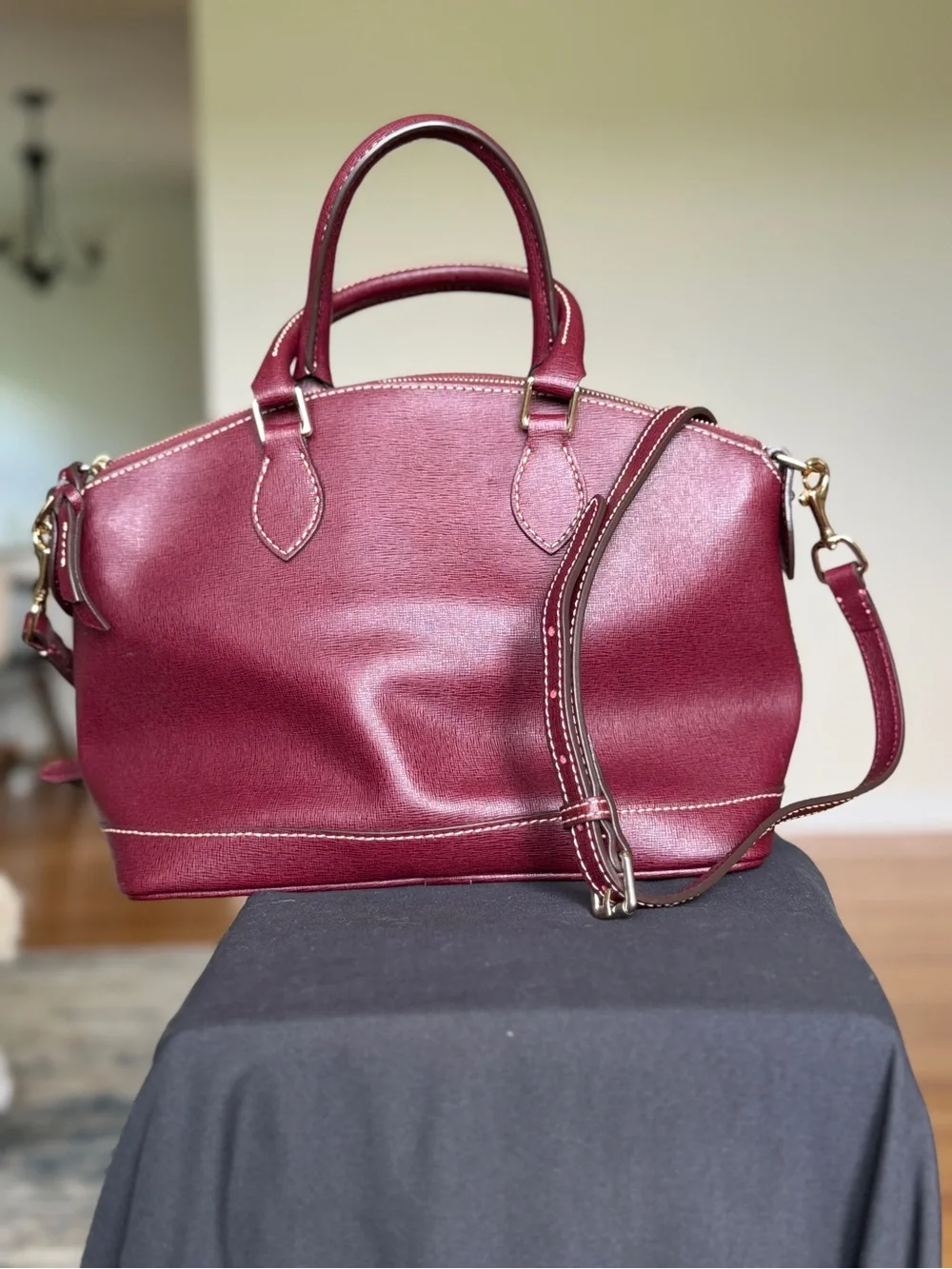 Dooney & Bourke Burgundy Leather Satchel